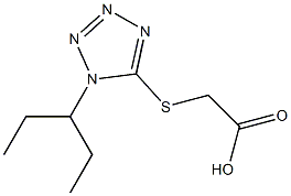 2-{[1-(pentan-3-yl)-1H-1,2,3,4-tetrazol-5-yl]sulfanyl}acetic acid 结构式