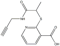 2-{[1-(prop-2-yn-1-ylcarbamoyl)ethyl]sulfanyl}pyridine-3-carboxylic acid 结构式