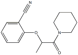 2-{[1-oxo-1-(piperidin-1-yl)propan-2-yl]oxy}benzonitrile 结构式