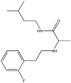 2-{[2-(2-fluorophenyl)ethyl]amino}-N-(3-methylbutyl)propanamide 结构式