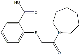 2-{[2-(azepan-1-yl)-2-oxoethyl]sulfanyl}benzoic acid 结构式