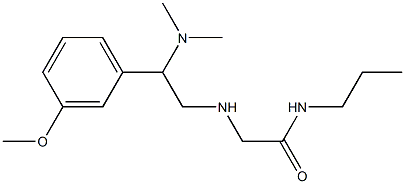 2-{[2-(dimethylamino)-2-(3-methoxyphenyl)ethyl]amino}-N-propylacetamide 结构式