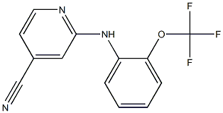 2-{[2-(trifluoromethoxy)phenyl]amino}pyridine-4-carbonitrile 结构式