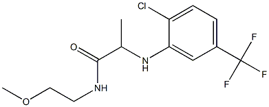 2-{[2-chloro-5-(trifluoromethyl)phenyl]amino}-N-(2-methoxyethyl)propanamide 结构式
