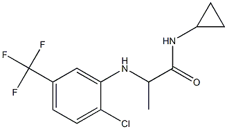2-{[2-chloro-5-(trifluoromethyl)phenyl]amino}-N-cyclopropylpropanamide 结构式
