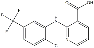 2-{[2-chloro-5-(trifluoromethyl)phenyl]amino}pyridine-3-carboxylic acid 结构式