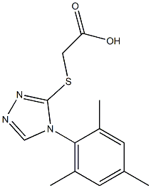 2-{[4-(2,4,6-trimethylphenyl)-4H-1,2,4-triazol-3-yl]sulfanyl}acetic acid 结构式