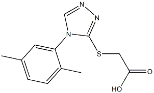 2-{[4-(2,5-dimethylphenyl)-4H-1,2,4-triazol-3-yl]sulfanyl}acetic acid 结构式