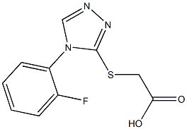 2-{[4-(2-fluorophenyl)-4H-1,2,4-triazol-3-yl]sulfanyl}acetic acid 结构式