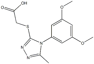 2-{[4-(3,5-dimethoxyphenyl)-5-methyl-4H-1,2,4-triazol-3-yl]sulfanyl}acetic acid 结构式