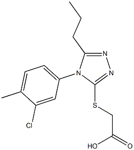 2-{[4-(3-chloro-4-methylphenyl)-5-propyl-4H-1,2,4-triazol-3-yl]sulfanyl}acetic acid 结构式