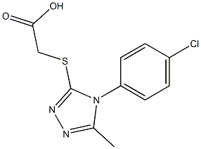 2-{[4-(4-chlorophenyl)-5-methyl-4H-1,2,4-triazol-3-yl]sulfanyl}acetic acid 结构式