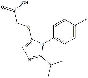 2-{[4-(4-fluorophenyl)-5-(propan-2-yl)-4H-1,2,4-triazol-3-yl]sulfanyl}acetic acid 结构式