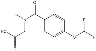 2-{[4-(difluoromethoxy)phenyl]-N-methylformamido}acetic acid 结构式