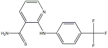 2-{[4-(trifluoromethyl)phenyl]amino}pyridine-3-carbothioamide 结构式