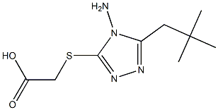 2-{[4-amino-5-(2,2-dimethylpropyl)-4H-1,2,4-triazol-3-yl]sulfanyl}acetic acid 结构式