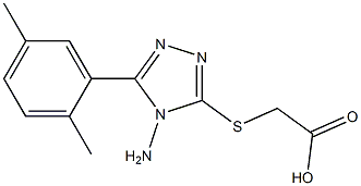 2-{[4-amino-5-(2,5-dimethylphenyl)-4H-1,2,4-triazol-3-yl]sulfanyl}acetic acid 结构式