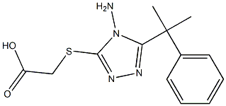 2-{[4-amino-5-(2-phenylpropan-2-yl)-4H-1,2,4-triazol-3-yl]sulfanyl}acetic acid 结构式