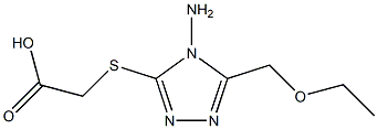 2-{[4-amino-5-(ethoxymethyl)-4H-1,2,4-triazol-3-yl]sulfanyl}acetic acid 结构式