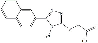 2-{[4-amino-5-(naphthalen-2-yl)-4H-1,2,4-triazol-3-yl]sulfanyl}acetic acid 结构式