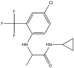 2-{[4-chloro-2-(trifluoromethyl)phenyl]amino}-N-cyclopropylpropanamide 结构式