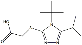 2-{[4-tert-butyl-5-(propan-2-yl)-4H-1,2,4-triazol-3-yl]sulfanyl}acetic acid 结构式