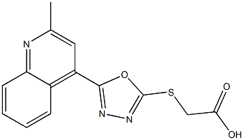 2-{[5-(2-methylquinolin-4-yl)-1,3,4-oxadiazol-2-yl]sulfanyl}acetic acid 结构式