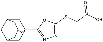 2-{[5-(adamantan-1-yl)-1,3,4-oxadiazol-2-yl]sulfanyl}acetic acid 结构式