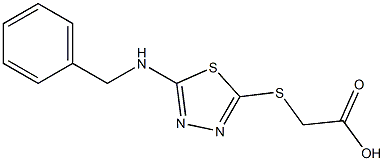 2-{[5-(benzylamino)-1,3,4-thiadiazol-2-yl]sulfanyl}acetic acid 结构式