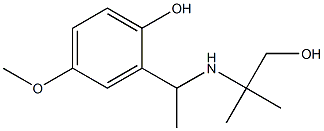 2-{1-[(1-hydroxy-2-methylpropan-2-yl)amino]ethyl}-4-methoxyphenol 结构式