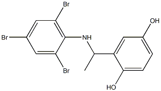 2-{1-[(2,4,6-tribromophenyl)amino]ethyl}benzene-1,4-diol 结构式