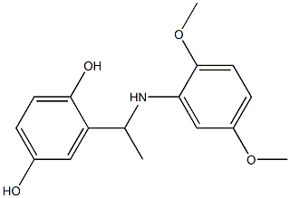 2-{1-[(2,5-dimethoxyphenyl)amino]ethyl}benzene-1,4-diol 结构式