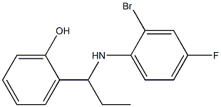 2-{1-[(2-bromo-4-fluorophenyl)amino]propyl}phenol 结构式