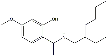 2-{1-[(2-ethylhexyl)amino]ethyl}-5-methoxyphenol 结构式