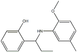 2-{1-[(2-methoxy-5-methylphenyl)amino]propyl}phenol 结构式