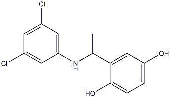 2-{1-[(3,5-dichlorophenyl)amino]ethyl}benzene-1,4-diol 结构式