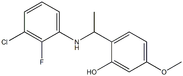 2-{1-[(3-chloro-2-fluorophenyl)amino]ethyl}-5-methoxyphenol 结构式