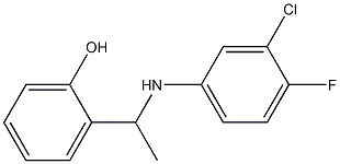 2-{1-[(3-chloro-4-fluorophenyl)amino]ethyl}phenol 结构式