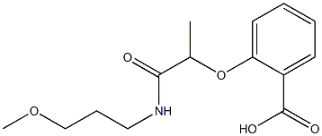 2-{1-[(3-methoxypropyl)carbamoyl]ethoxy}benzoic acid 结构式