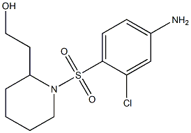 2-{1-[(4-amino-2-chlorobenzene)sulfonyl]piperidin-2-yl}ethan-1-ol 结构式