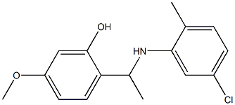 2-{1-[(5-chloro-2-methylphenyl)amino]ethyl}-5-methoxyphenol 结构式