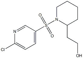 2-{1-[(6-chloropyridine-3-)sulfonyl]piperidin-2-yl}ethan-1-ol 结构式