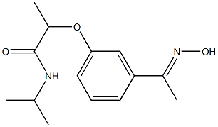 2-{3-[1-(hydroxyimino)ethyl]phenoxy}-N-(propan-2-yl)propanamide 结构式