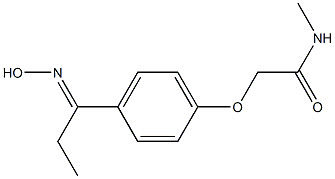 2-{4-[(1E)-N-hydroxypropanimidoyl]phenoxy}-N-methylacetamide 结构式