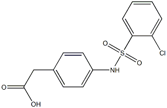 2-{4-[(2-chlorobenzene)sulfonamido]phenyl}acetic acid 结构式