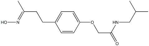 2-{4-[(3E)-3-(hydroxyimino)butyl]phenoxy}-N-isobutylacetamide 结构式