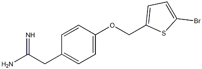 2-{4-[(5-bromothien-2-yl)methoxy]phenyl}ethanimidamide 结构式