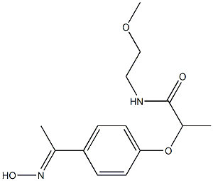 2-{4-[1-(hydroxyimino)ethyl]phenoxy}-N-(2-methoxyethyl)propanamide 结构式