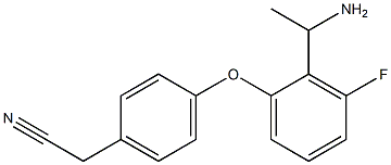 2-{4-[2-(1-aminoethyl)-3-fluorophenoxy]phenyl}acetonitrile 结构式