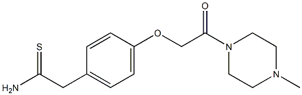 2-{4-[2-(4-methylpiperazin-1-yl)-2-oxoethoxy]phenyl}ethanethioamide 结构式